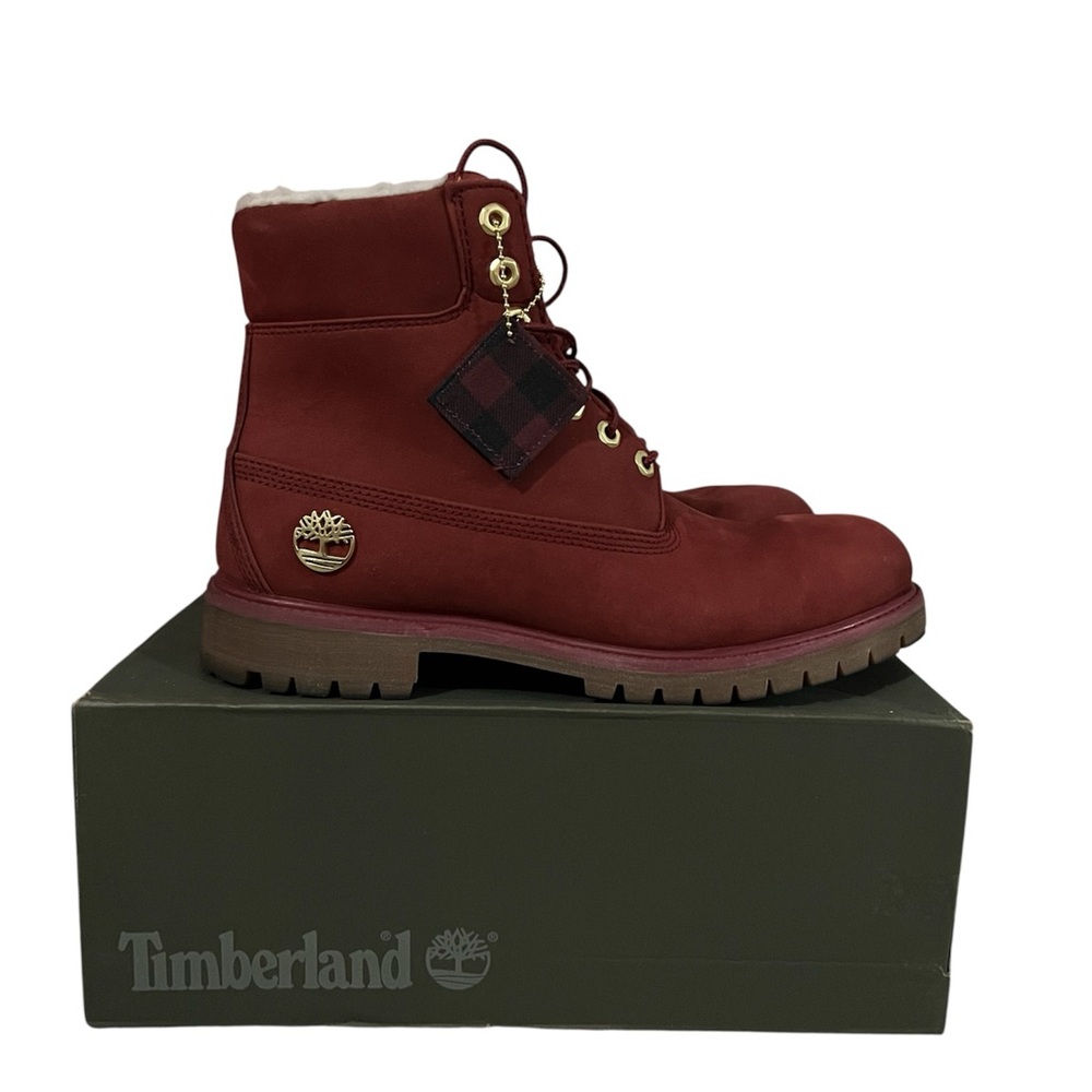 Timberland Men’s Premium WaterProof Burgundy Leather Boots